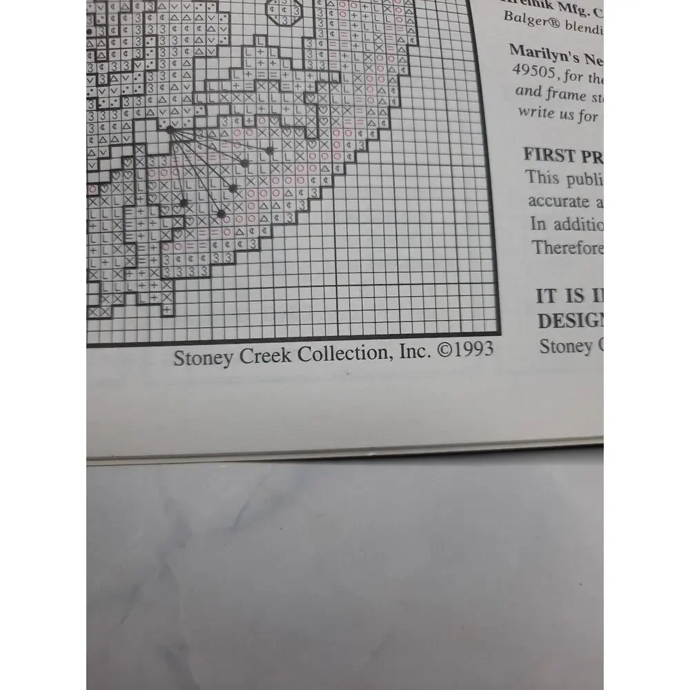 1993 Stoney Creek Cross Stitch Pattern Tidings of Peace Christmas Tree Skirt